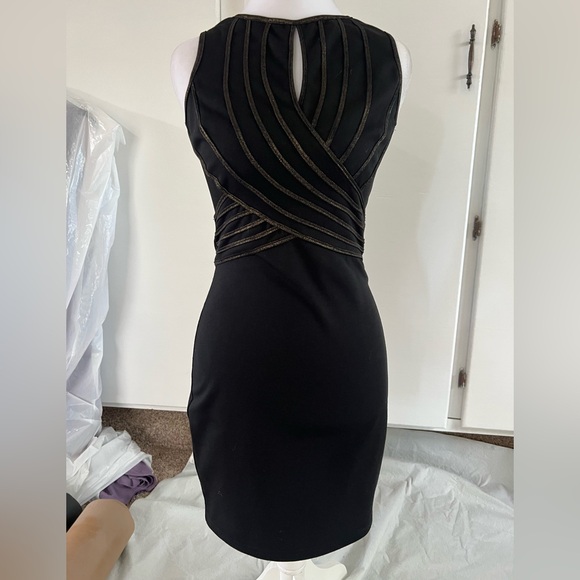Ina Dresses & Skirts - Black & Gold Sleeveless Bodycon Dress
